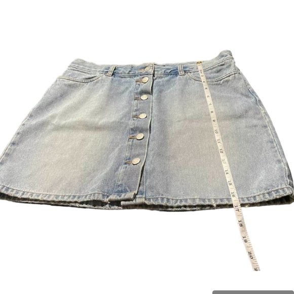 Victoria's Secret LondonJean Front Buttons Light Wash Mini Skirt - size … - Picture 10 of 13